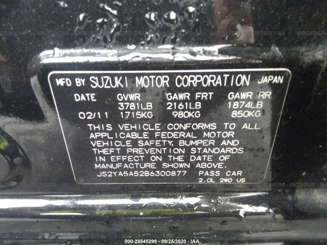 Photo 8 VIN: JS2YA5A52B6300877 - SUZUKI SX4 