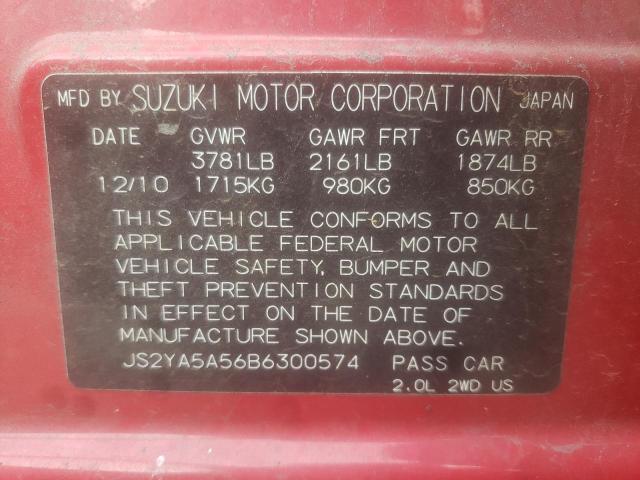 Photo 11 VIN: JS2YA5A56B6300574 - SUZUKI SX4 