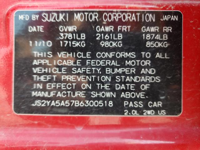 Photo 9 VIN: JS2YA5A57B6300518 - SUZUKI SX-4 