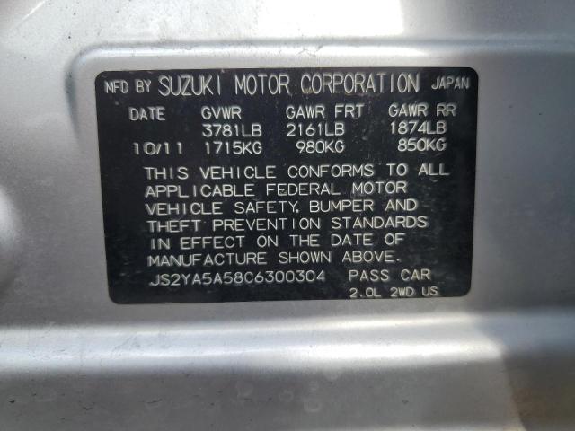 Photo 11 VIN: JS2YA5A58C6300304 - SUZUKI SX4 