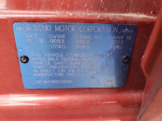 Photo 11 VIN: JS2YB413085109351 - SUZUKI SX4 BASE 