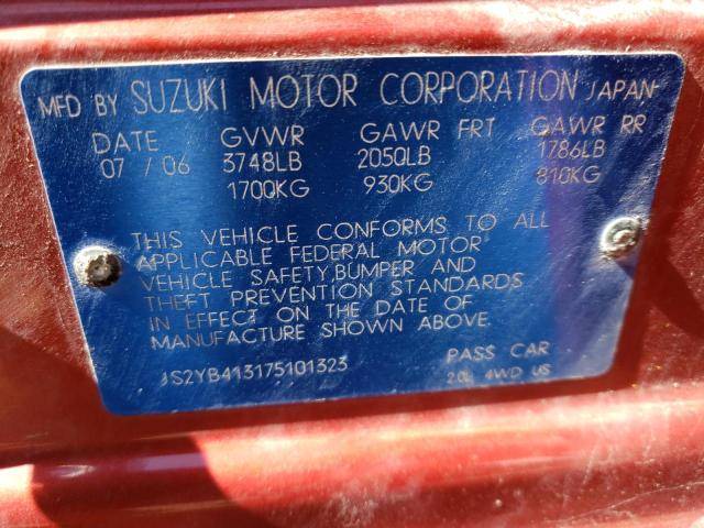 Photo 9 VIN: JS2YB413175101323 - SUZUKI SX4 