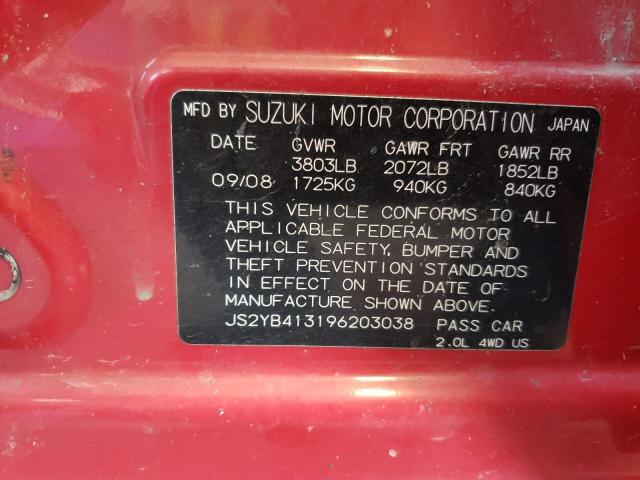 Photo 11 VIN: JS2YB413196203038 - SUZUKI SX4 TECHNO 