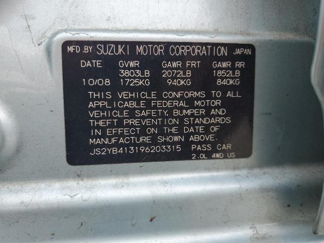 Photo 11 VIN: JS2YB413196203315 - SUZUKI SX4 TECHNO 