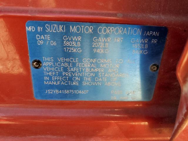 Photo 11 VIN: JS2YB413875104607 - SUZUKI SX4 