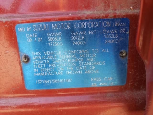 Photo 11 VIN: JS2YB417385101487 - SUZUKI SX4 TOURIN 