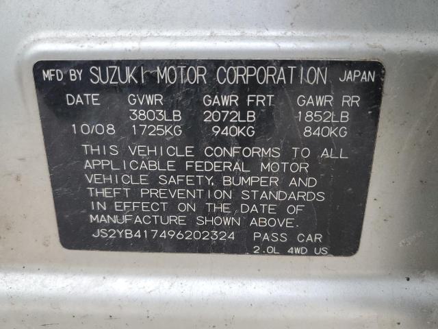 Photo 11 VIN: JS2YB417496202324 - SUZUKI SX4 