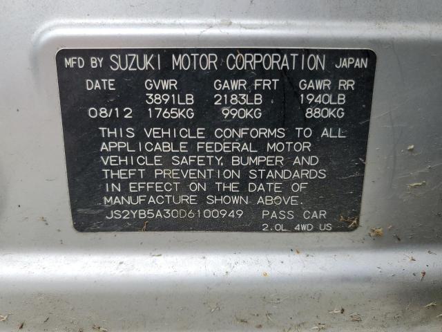 Photo 9 VIN: JS2YB5A30D6100949 - SUZUKI SX4 