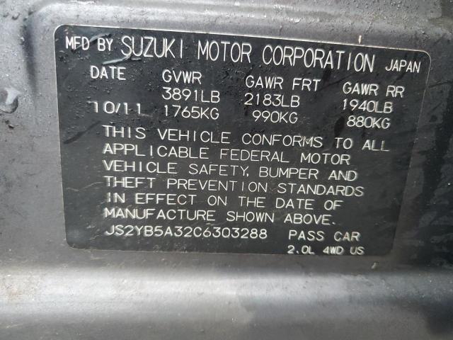 Photo 12 VIN: JS2YB5A32C6303288 - SUZUKI SX4 