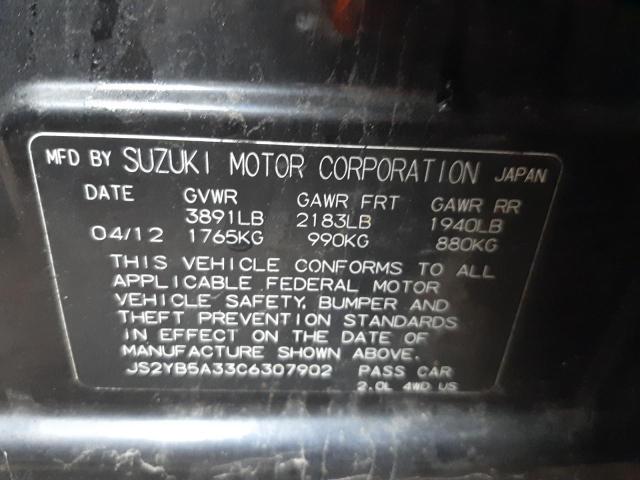 Photo 12 VIN: JS2YB5A33C6307902 - SUZUKI SX4 