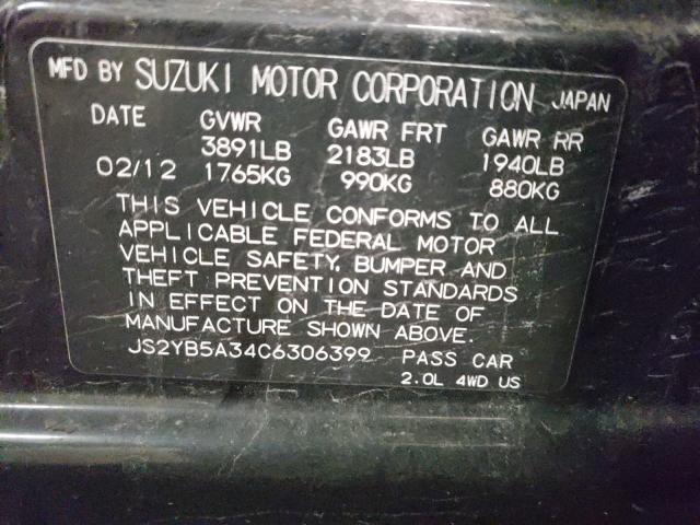 Photo 9 VIN: JS2YB5A34C6306399 - SUZUKI SX4 