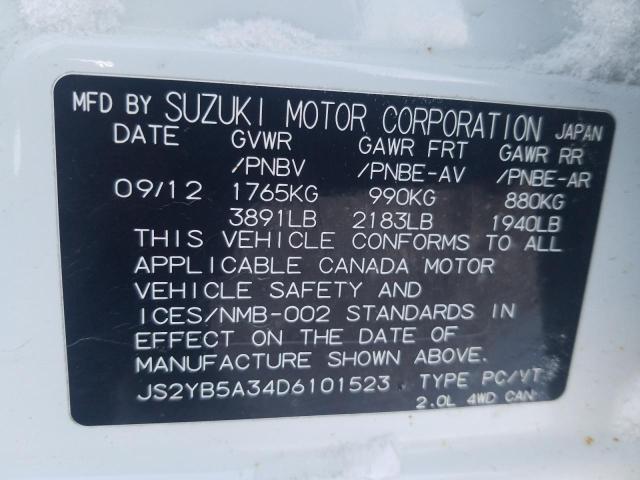 Photo 11 VIN: JS2YB5A34D6101523 - SUZUKI SX4 