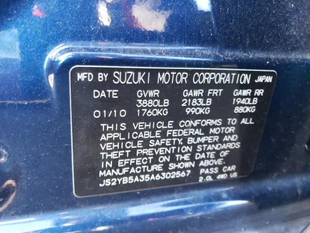 Photo 11 VIN: JS2YB5A35A6302567 - SUZUKI SX4 