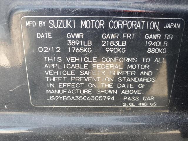 Photo 11 VIN: JS2YB5A35C6305794 - SUZUKI SX4 