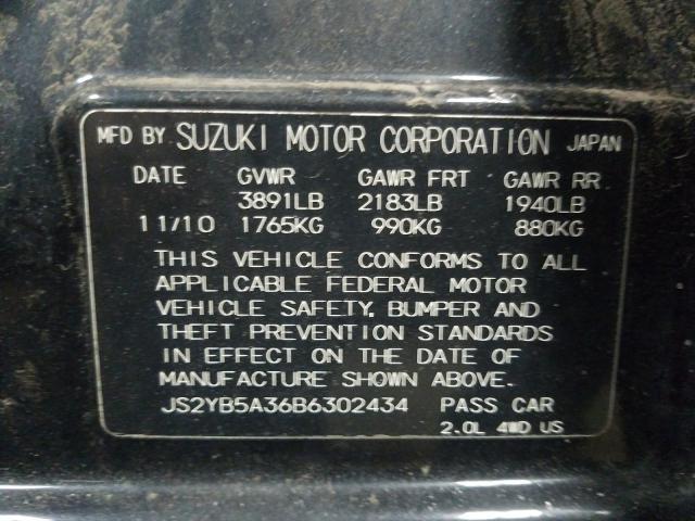 Photo 9 VIN: JS2YB5A36B6302434 - SUZUKI SX-4 