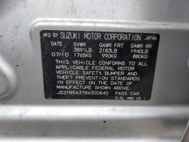 Photo 11 VIN: JS2YB5A37B6300840 - SUZUKI SX4 