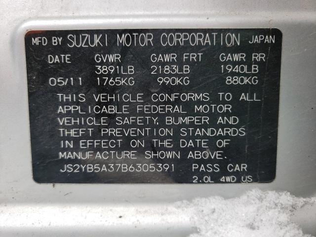 Photo 9 VIN: JS2YB5A37B6305391 - SUZUKI SX-4 