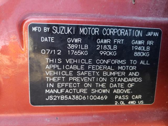 Photo 11 VIN: JS2YB5A38D6100469 - SUZUKI SX4 