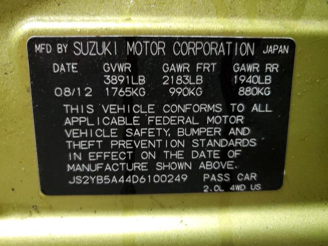 Photo 11 VIN: JS2YB5A44D6100249 - SUZUKI SX4 TECHNO 