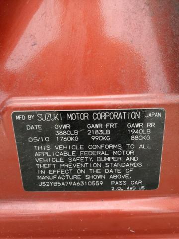 Photo 9 VIN: JS2YB5A79A6310559 - SUZUKI SX4 TOURIN 