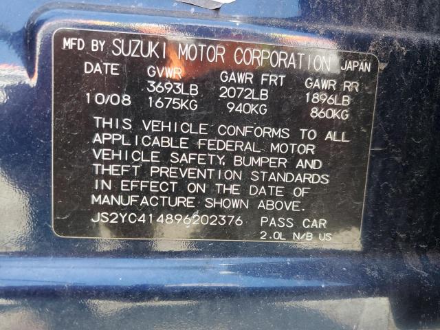 Photo 11 VIN: JS2YC414896202376 - SUZUKI SX4 