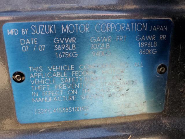 Photo 11 VIN: JS2YC415385100707 - SUZUKI SX4 