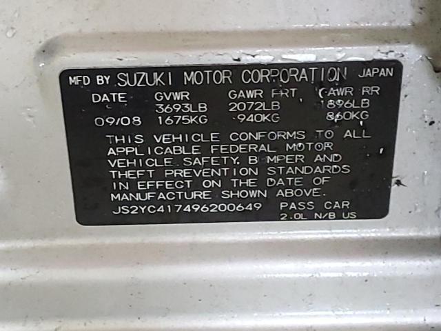 Photo 11 VIN: JS2YC417496200649 - SUZUKI SX4 