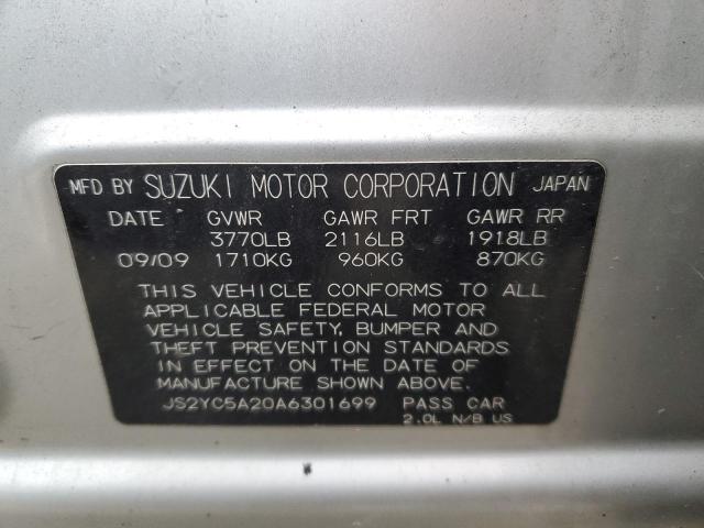 Photo 11 VIN: JS2YC5A20A6301699 - SUZUKI SX4 