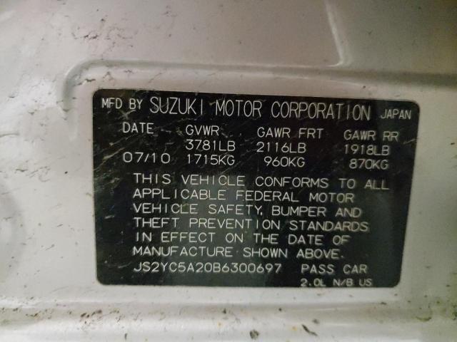 Photo 9 VIN: JS2YC5A20B6300697 - SUZUKI SX4 LE 