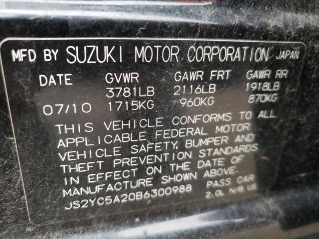 Photo 9 VIN: JS2YC5A20B6300988 - SUZUKI SX4 LE 