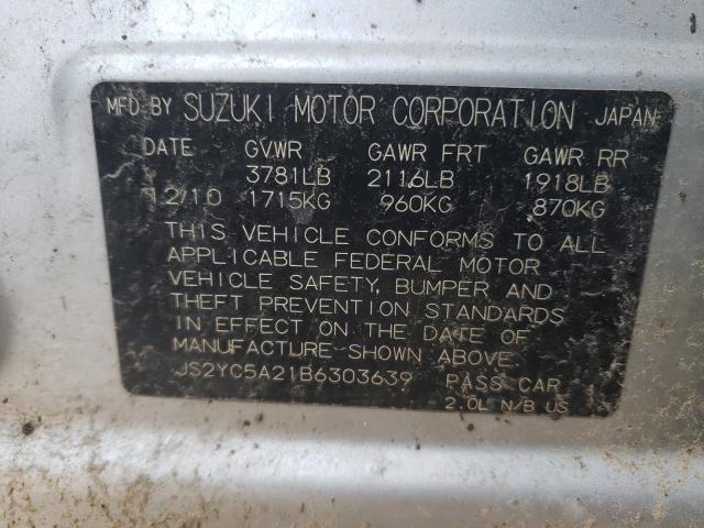 Photo 9 VIN: JS2YC5A21B6303639 - SUZUKI SX4 LE 