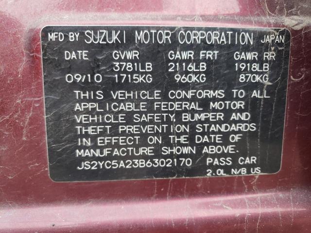 Photo 11 VIN: JS2YC5A23B6302170 - SUZUKI SX4 