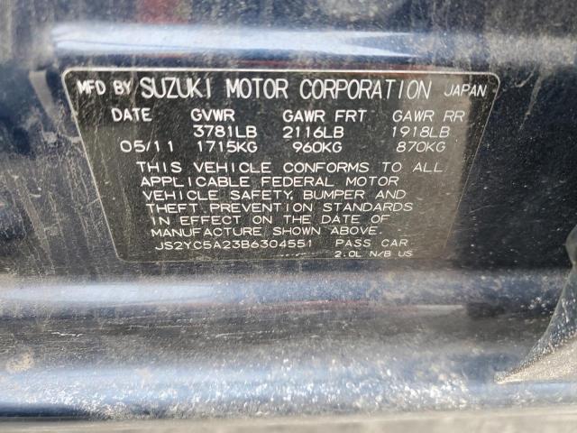 Photo 11 VIN: JS2YC5A23B6304551 - SUZUKI SX4 LE 