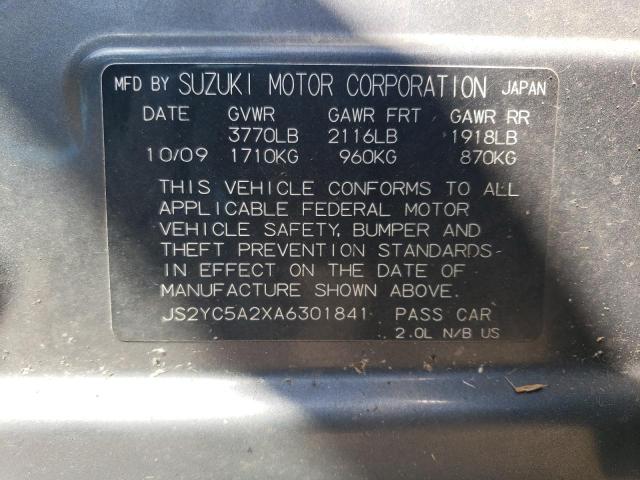 Photo 11 VIN: JS2YC5A2XA6301841 - SUZUKI SX4 