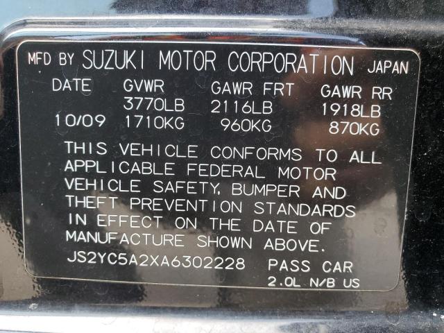 Photo 9 VIN: JS2YC5A2XA6302228 - SUZUKI SX4 LE 