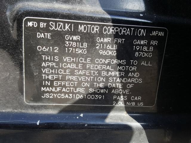 Photo 9 VIN: JS2YC5A31D6100391 - SUZUKI SX4 LE 