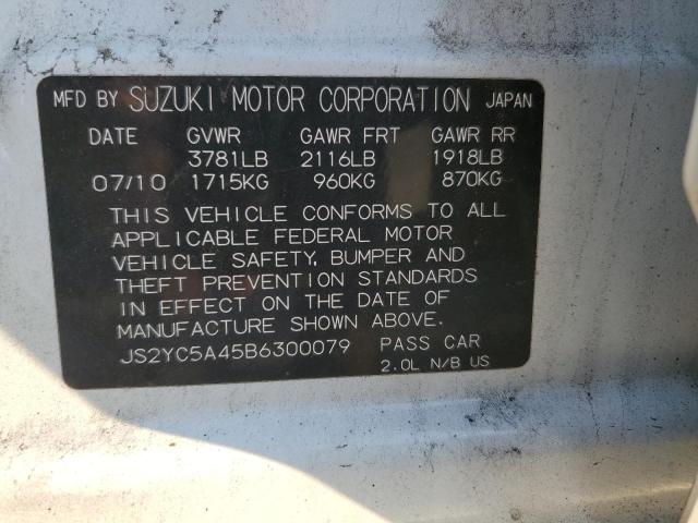 Photo 11 VIN: JS2YC5A45B6300079 - SUZUKI SX4 SPORT 