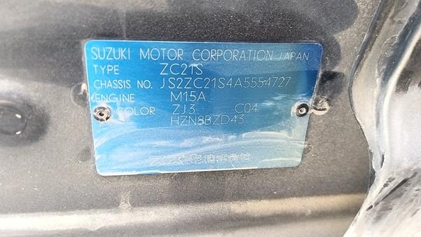 Photo 1 VIN: JS2ZC21S4A5554727 - SUZUKI SWIFT 