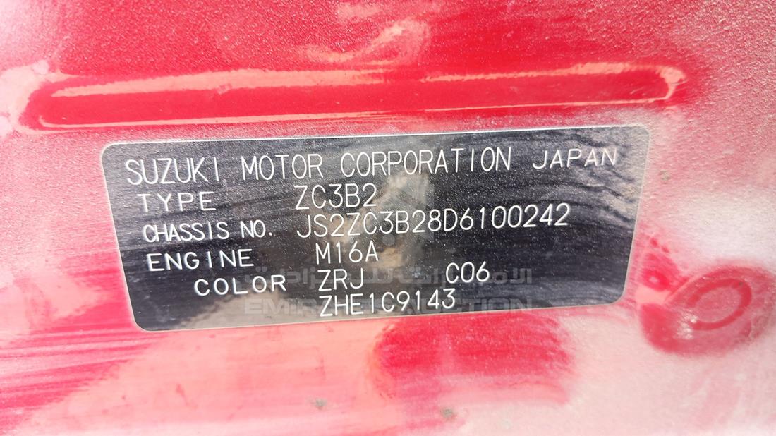 Photo 1 VIN: JS2ZC3B28D6100242 - SUZUKI SWIFT 