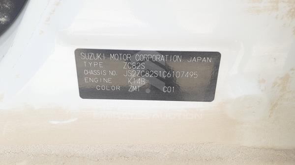 Photo 1 VIN: JS2ZC82S1C6107495 - SUZUKI SWIFT 