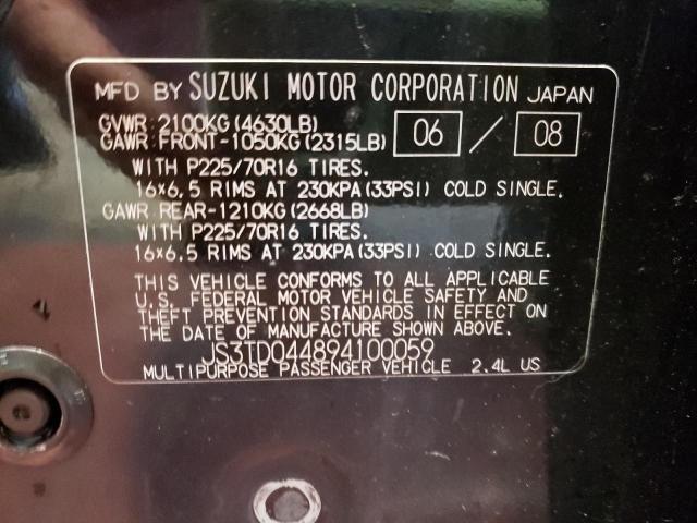 Photo 12 VIN: JS3TD044894100059 - SUZUKI GRAND VITA 