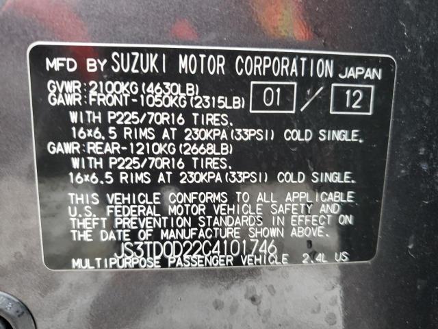 Photo 12 VIN: JS3TD0D22C4101746 - SUZUKI GR VITARA 