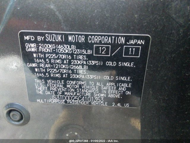 Photo 8 VIN: JS3TD0D25C4101353 - SUZUKI GRAND VITARA 