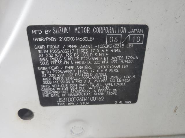 Photo 9 VIN: JS3TD0D26B4100162 - SUZUKI GRAND VITA 