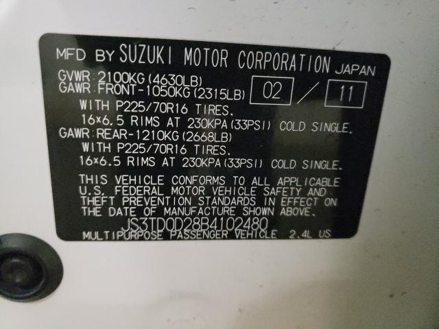 Photo 9 VIN: JS3TD0D28B4102480 - SUZUKI GRAND VITA 