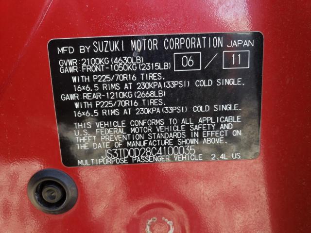 Photo 12 VIN: JS3TD0D28C4100035 - SUZUKI GRAND VITARA 