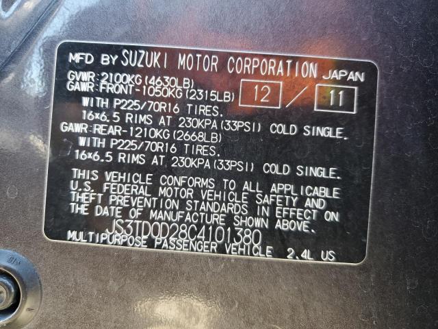 Photo 12 VIN: JS3TD0D28C4101380 - SUZUKI GRAND VITA 