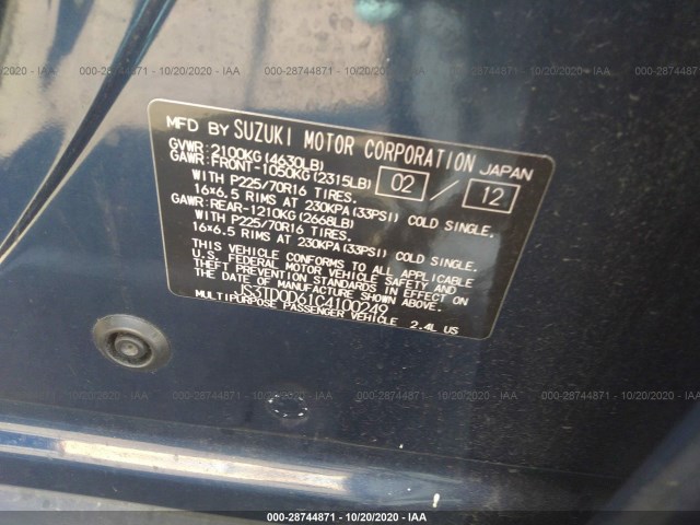 Photo 8 VIN: JS3TD0D61C4100249 - SUZUKI GRAND VITARA 