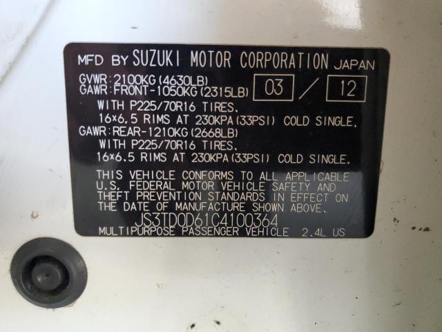 Photo 12 VIN: JS3TD0D61C4100364 - SUZUKI GRAND VITA 