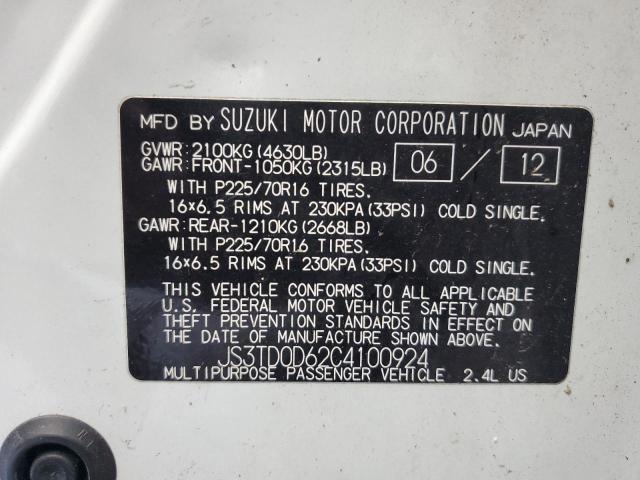 Photo 11 VIN: JS3TD0D62C4100924 - SUZUKI GRAND VITA 